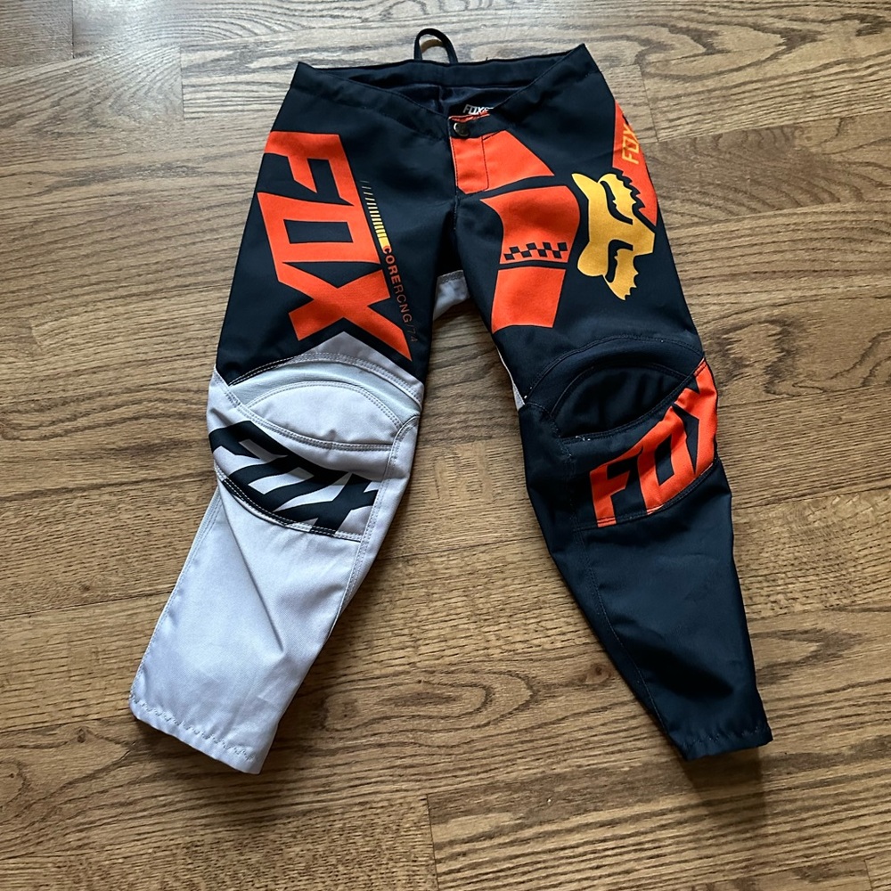 Fox Kids' Navy and Orange Moto Racing Pants